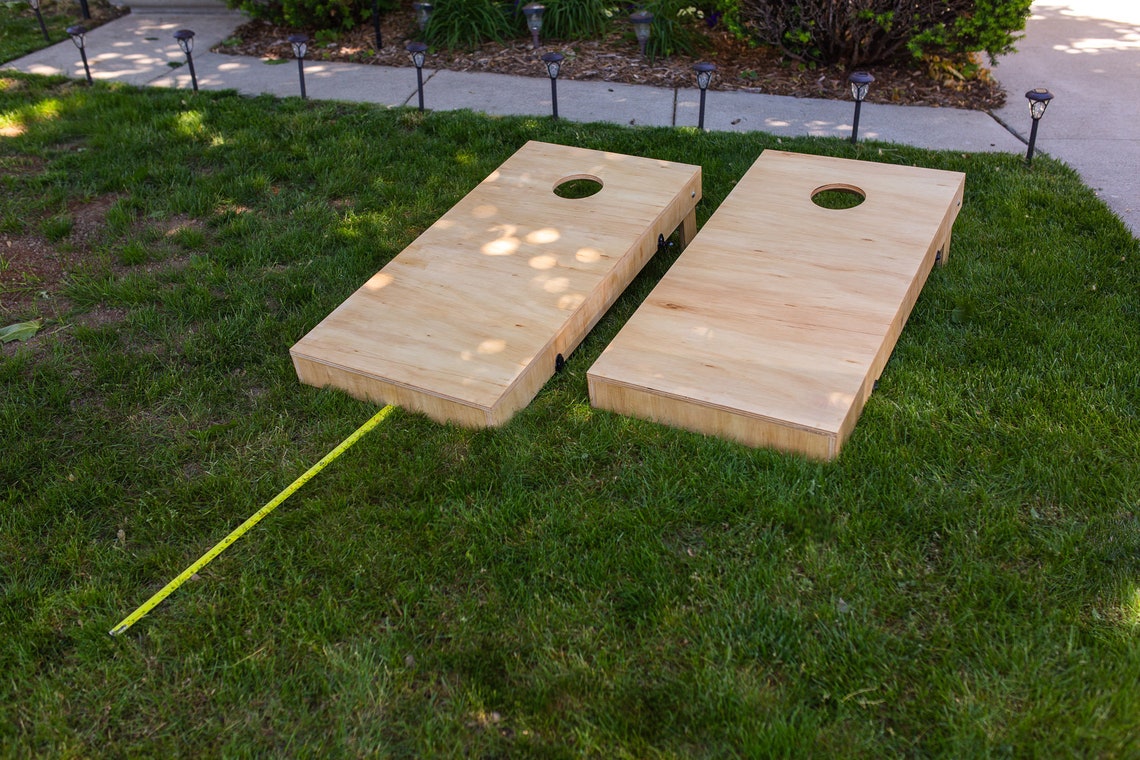 Cornhole Boards Regulation Size Natural Finish Etsy