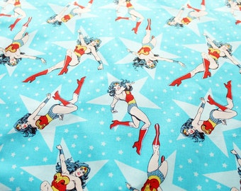 Wonder Woman Licensed Fabric, 100% Cotton Fabric, Quilting Fabric, Children's Fabric, Nursery Fabric,