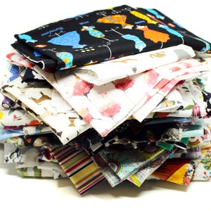 30 Small Fabric Scraps, Fabric Remnants, Fabric Scraps for Arts and Crafts, Quilting, Collage, Mixed Media Arts image 5