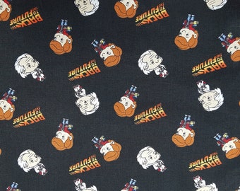 Back to the Future Kawaii Licensed Fabric, 100% Cotton Fabric, Quilting Fabric, Children's Fabric, Nursery Fabric,