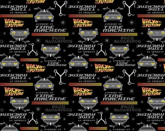 Back to the Future Licensed Fabric, 100% Cotton Fabric, Quilting Fabric, Children's Fabric, Nursery Fabric,