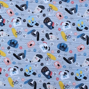 Dog Print 100% Cotton Fabric, Sewing Fabric, Quilting Fabric, Mixed Media image 2