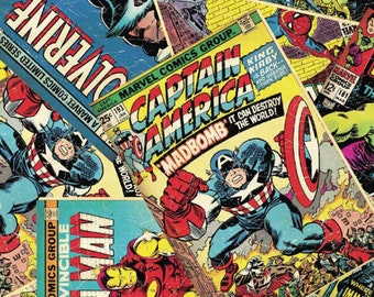 Marvel Comic Superhero Licensed Fabric, 100% Cotton Fabric, Quilting Fabric, Children's Fabric, Nursery Fabric,