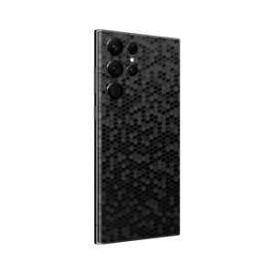 Samsung Galaxy S24 S23 Plus Ultra Skin Vinyl Wrap Wraps High-quality Film Skins Carbon Camo Honeycomb Matrix Black Smartphone Gift Cover