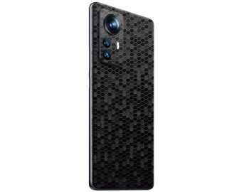 Xiaomi 12 Pro Redmi Note 10 Pro 11T Mi 11 Ultra Skin Vinyl Skins Wrap High-quality Film Carbon Camo Honeycomb Matrix Black Smartphone Cover