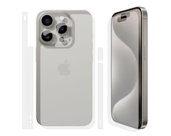 Apple iPhone 15 Pro Max, 15 Plus, 14 Pro Max, 13 Pro, 12 Pro Max Mini Clear Skin TPU Film Full-Body Invisible Wrap Self-Healing