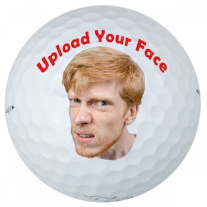 Pack of 4 "Your Face Golf Balls" - Pack of 12 Personalized Face Golf Balls - Printed on Recycled Clean Golf Balls