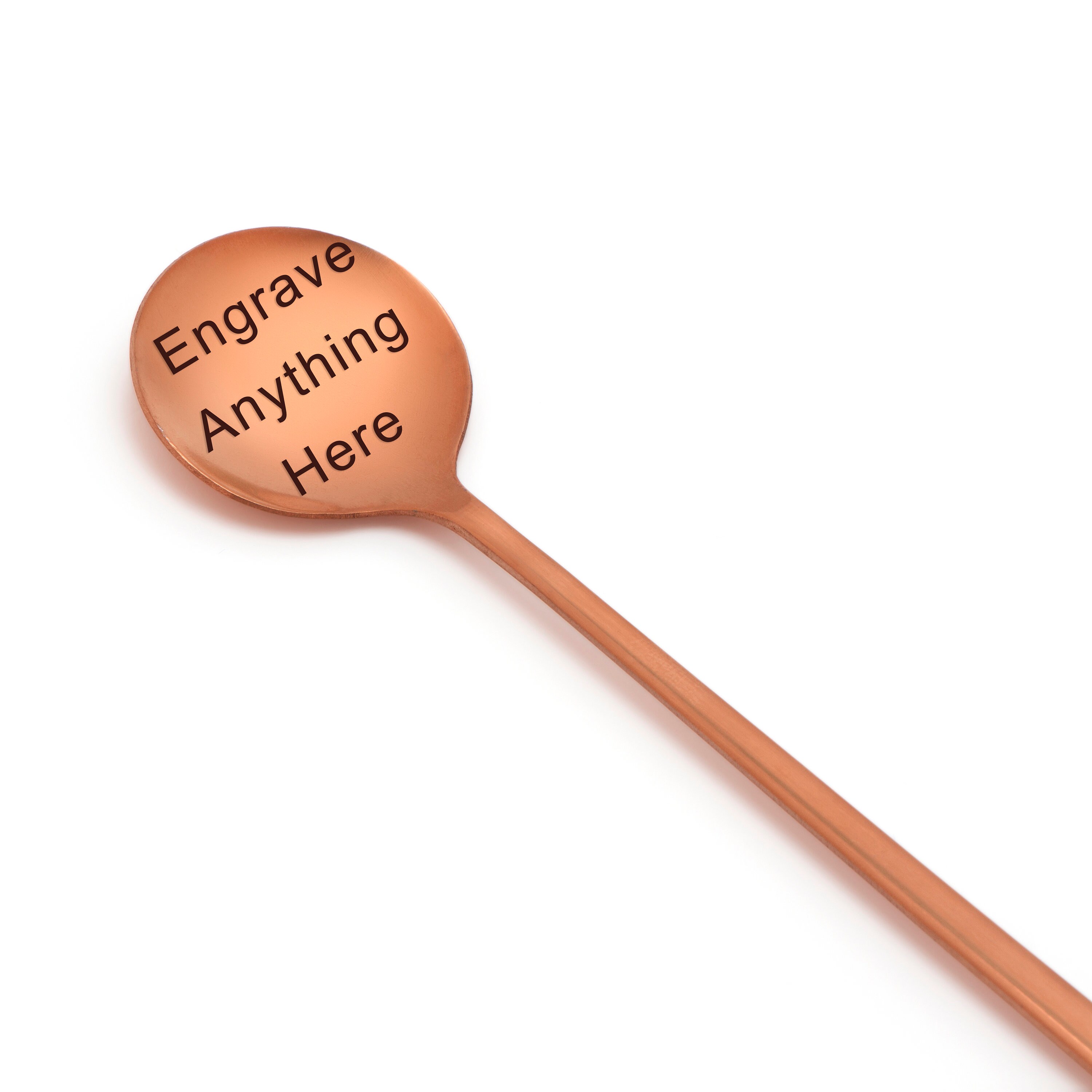 Custom Engraved Tea Spoon With Any Message Design Your Own Etsy UK