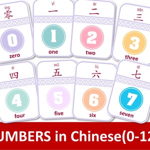 Chinese numbers 0-120 Flashcards PDF