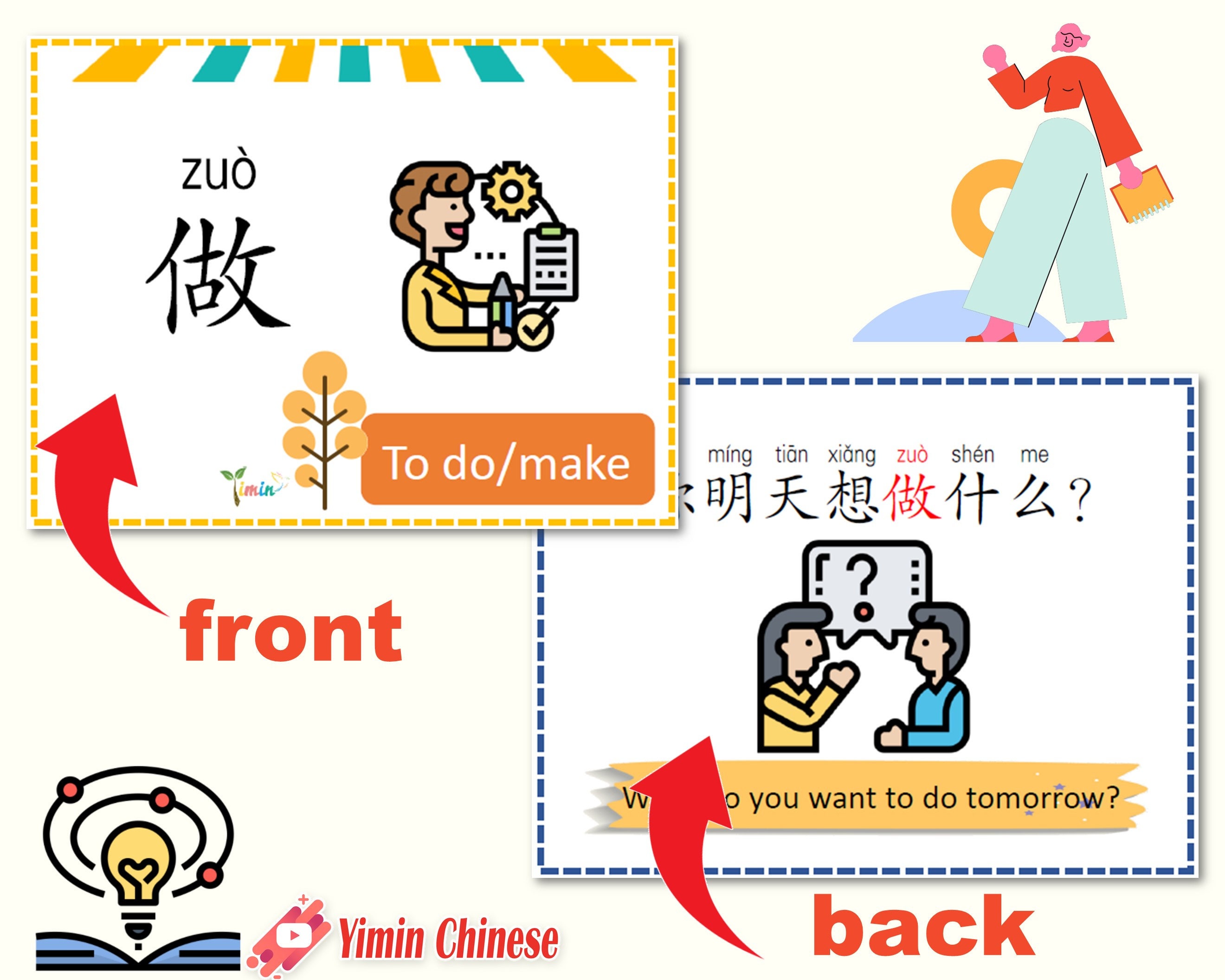 200 essential Chinese verbs flashcardsaudiodouble Etsy