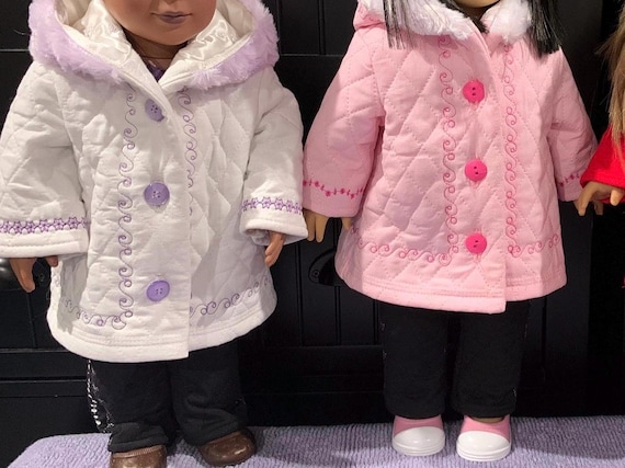 Fun Embroidery Snow Suit -fits American girl dolls and other 18 inch dolls