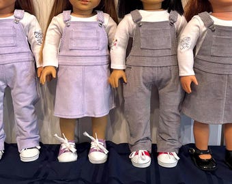 Corduroy Overall with Knit Top-Fits American Girl dolls and 18 inch dolls