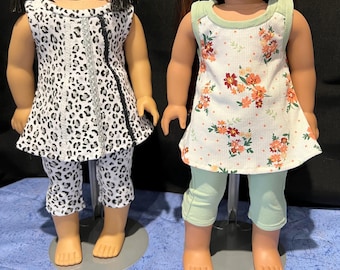 Sweet Yoga Outfits. Fits American girl doll and other 18 inch dolls