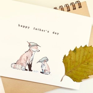 Biglietto stampabile per la festa del papà / Papà volpe e piccola volpe / Biglietto con simpatici animali / Biglietto stampabile / PDF digitale scaricabile immediatamente