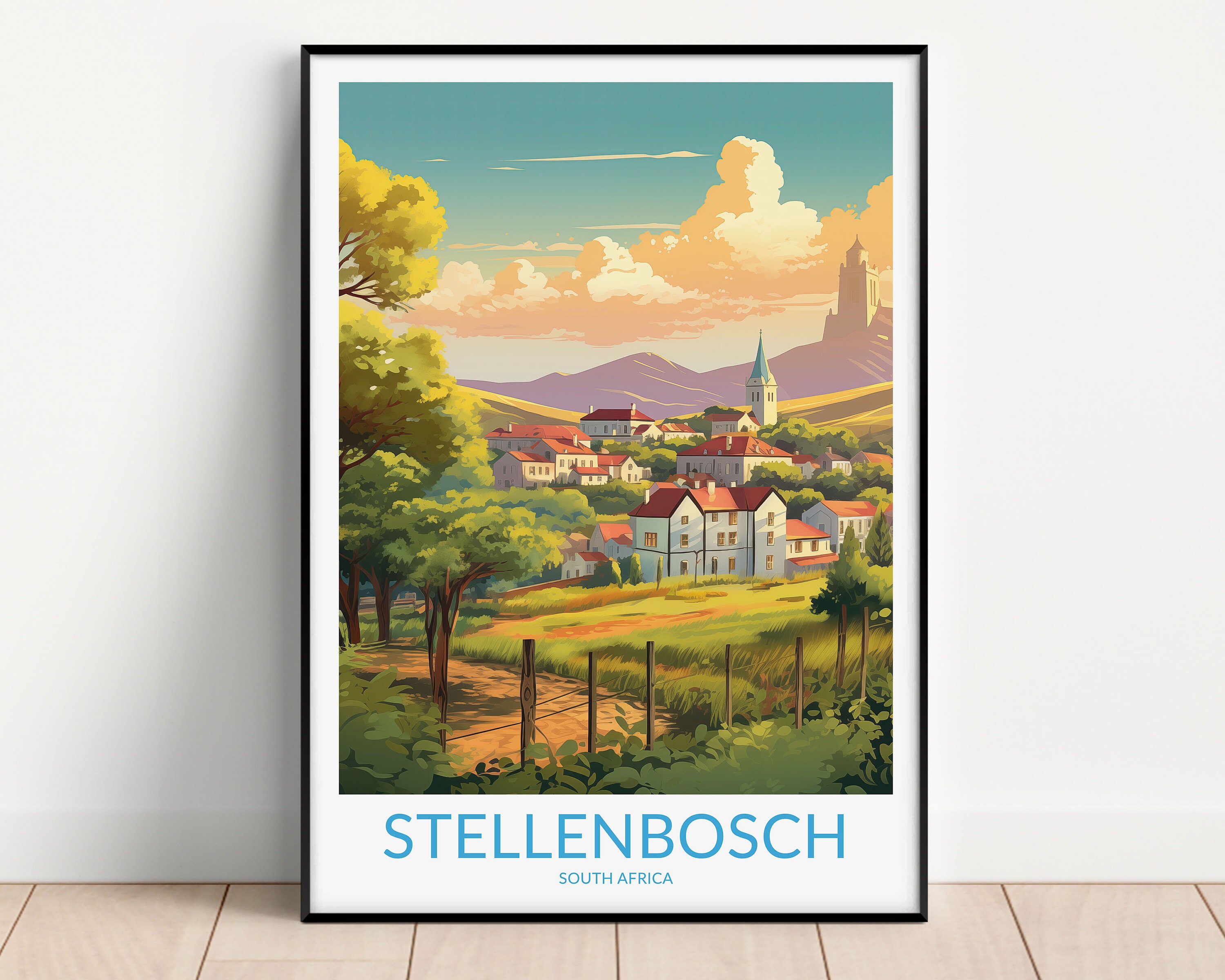 Stellenbosch Print, Stellenbosch Poster, Stellenbosch Wall Art, Stellenbosch Art Print