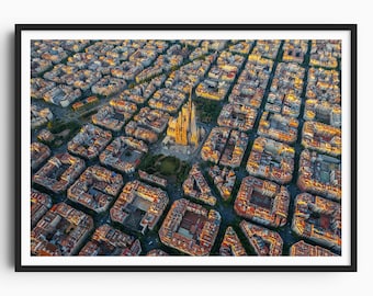 Barcelona Print, Spain Wall Art, Barcelona, Barcelona Poster, Barcelona Art, Spain, Wall Art, Spain Prints, Spain Decor, Aerial Photography