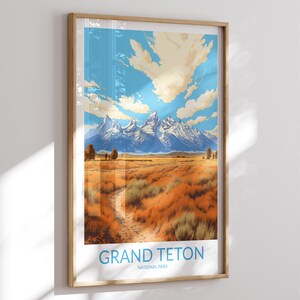 Grand Teton Print No 2, Nationalpark Grand Teton Poster, Grand Teton Wandkunst, Grand Teton Kunstdruck, Grand Teton Kunstwerk, Home Decor