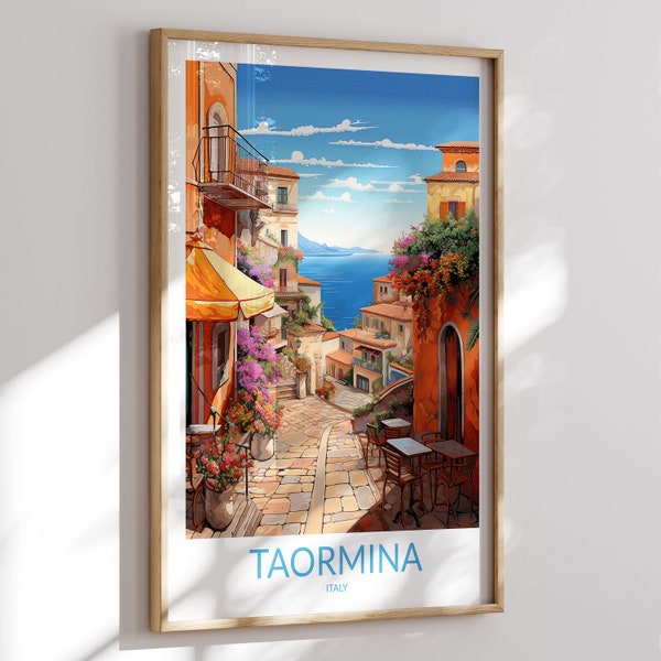 Taormina Print No 6, Taormina Poster, Taormina Wall Art, Taormina Art Print, Taormina Artwork, Home Decor, Taormina Travel Gift, Italy