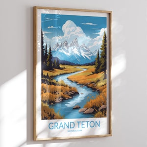 Grand Teton Print No 5, Nationalpark Grand Teton Poster, Grand Teton Wandkunst, Grand Teton Kunstdruck Nr. 5, Grand Teton Kunstwerk, Home Decor