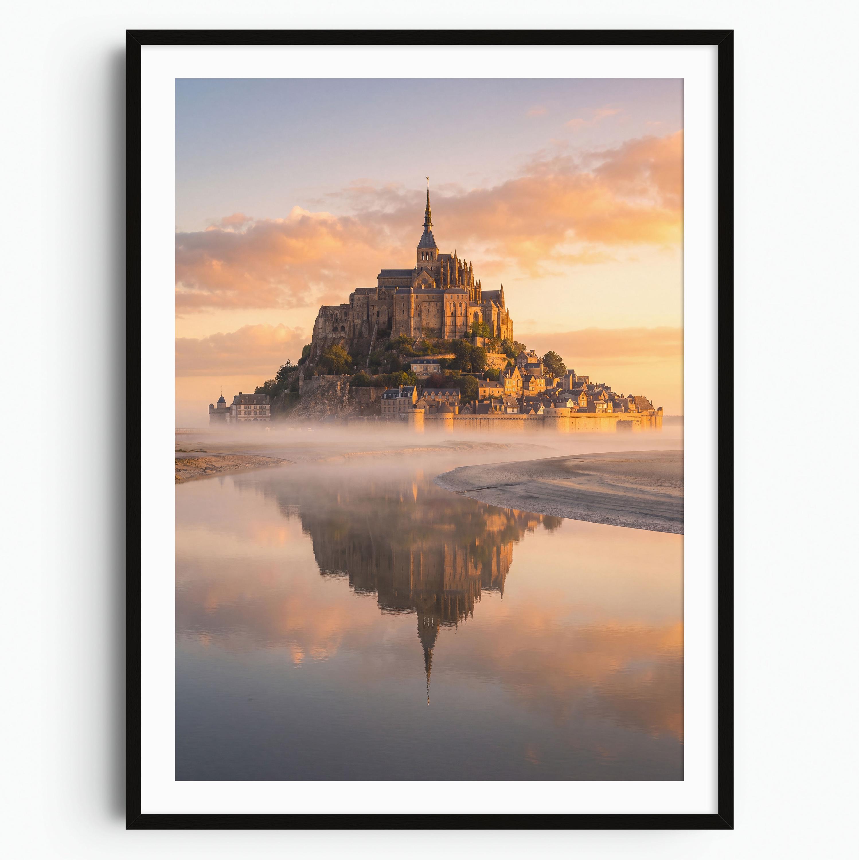 Mont Saint Michel 絵画 木製フレーム付き Mont Saint Michel Frame - Etsy