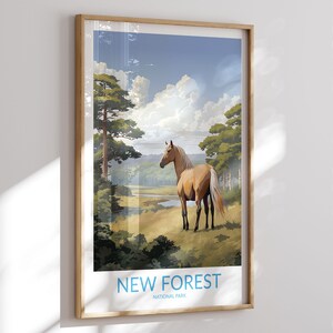 New Forest Print, New Forest Poster, New Forest Wandkunst, New Forest Kunstdruck, New Forest Kunstwerk, New Forest Reisegeschenk, Vereinigtes Königreich