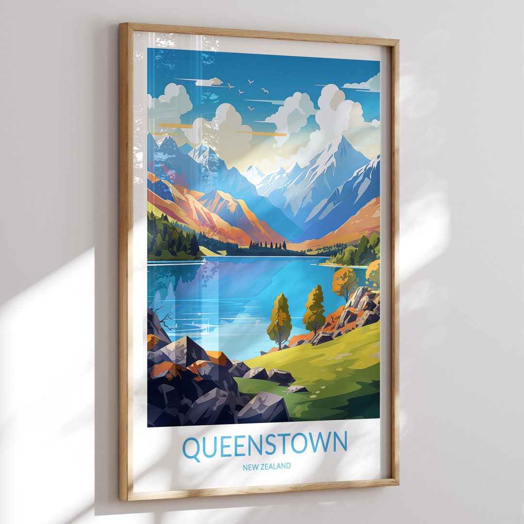 Queenstown Print No 3, Queenstown Poster, Queenstown Wall Art