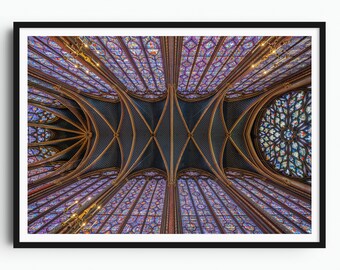 Paris Print, Sainte-Chapelle Cathedral, Travel Gift, Travel Poster, Europe Print, Paris Photography, Housewarming, Wall Art, Architecture