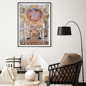 Admont Abbey Library Photo Print, Architecture Austria Travel Poster, Baroque Art, Travel Gift, Wall Art, Home Decor, Original Photography image 2