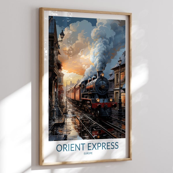 Orient Express Print No 3, Affiche Orient Express, Art mural Orient Express, Impression d’art Orient Express, Illustration Orient Express, Cadeau de voyage