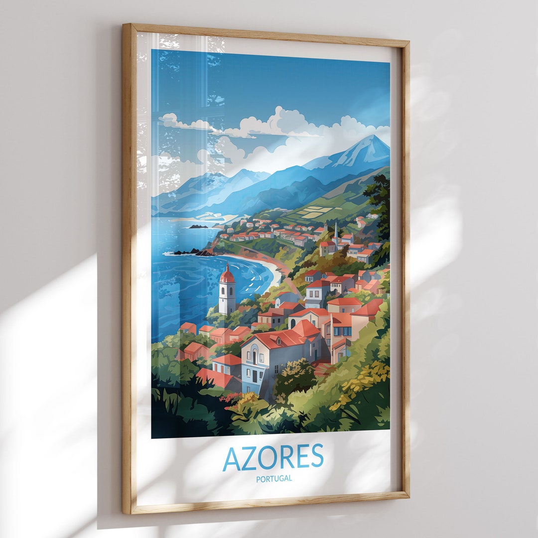 Azores Print No 2, Azores Poster, Azores Wall Art, Azores Art Print
