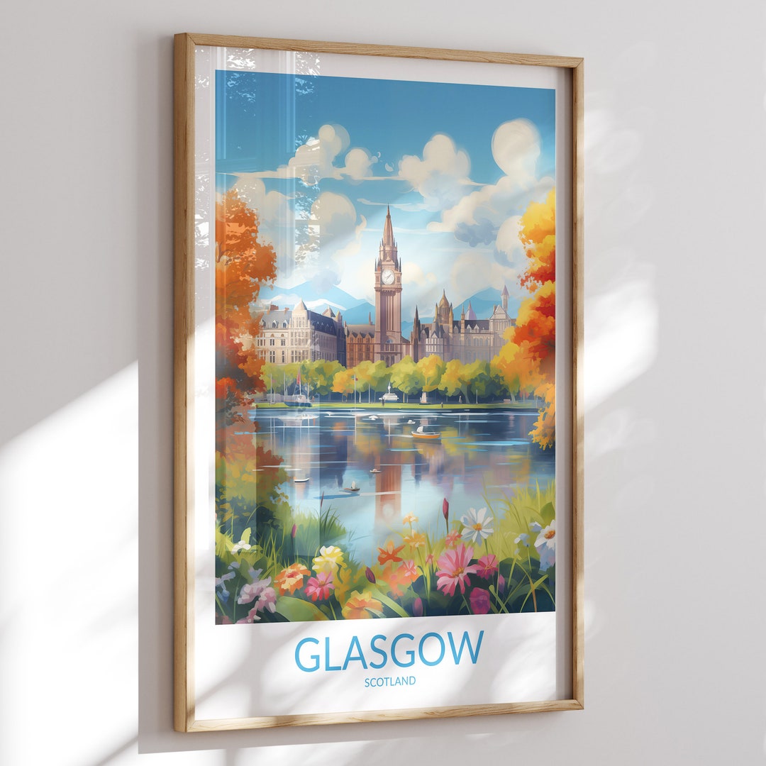 Glasgow Print No 5 Glasgow Poster Glasgow Wall Art Glasgow Etsy UK