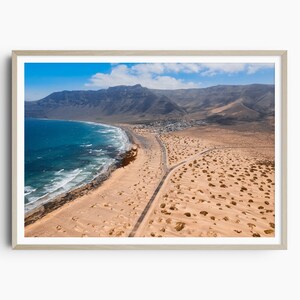 Playa de Famara, Impresión de Lanzarote, Islas Canarias, Impresión de viaje, Cartel de viaje, Impresión de España, Arte de la pared de Lanzarote, Impresión de arte de Ocean Beach