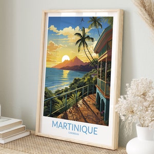 Martinique Print No 3, Martinique Poster, Martinique Wandkunst, Martinique Kunstdruck, Martinique Kunstwerk, Martinique Reisegeschenk, Karibik