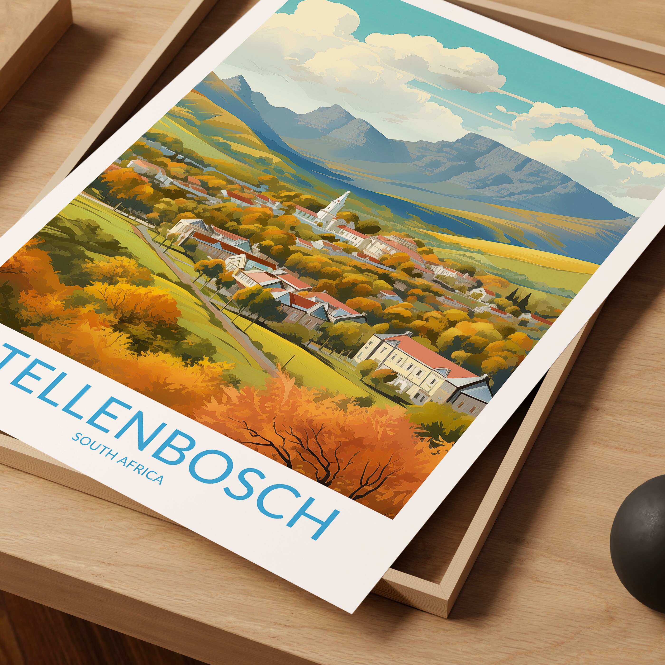 Stellenbosch Print No 4, Stellenbosch Poster, Stellenbosch Wall Art, Stellenbosch Art Print