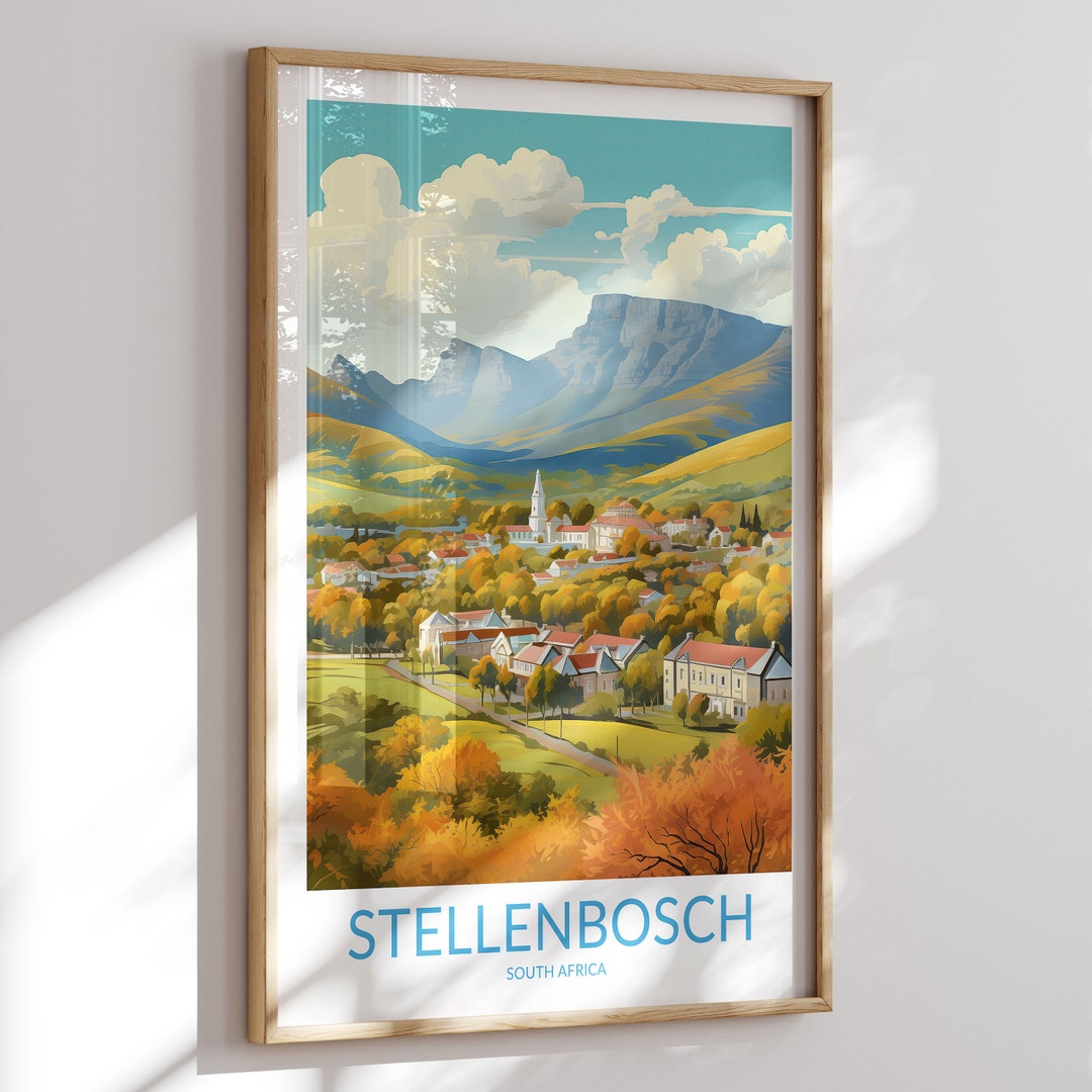 Stellenbosch Print No 4, Stellenbosch Poster, Stellenbosch Wall Art, Stellenbosch Art Print