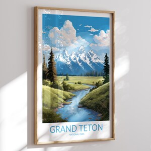 Grand Teton Print No 4, Nationalpark Grand Teton Poster, Grand Teton Wandkunst, Grand Teton Kunstdruck Nr. 4, Grand Teton Kunstwerk, Home Decor