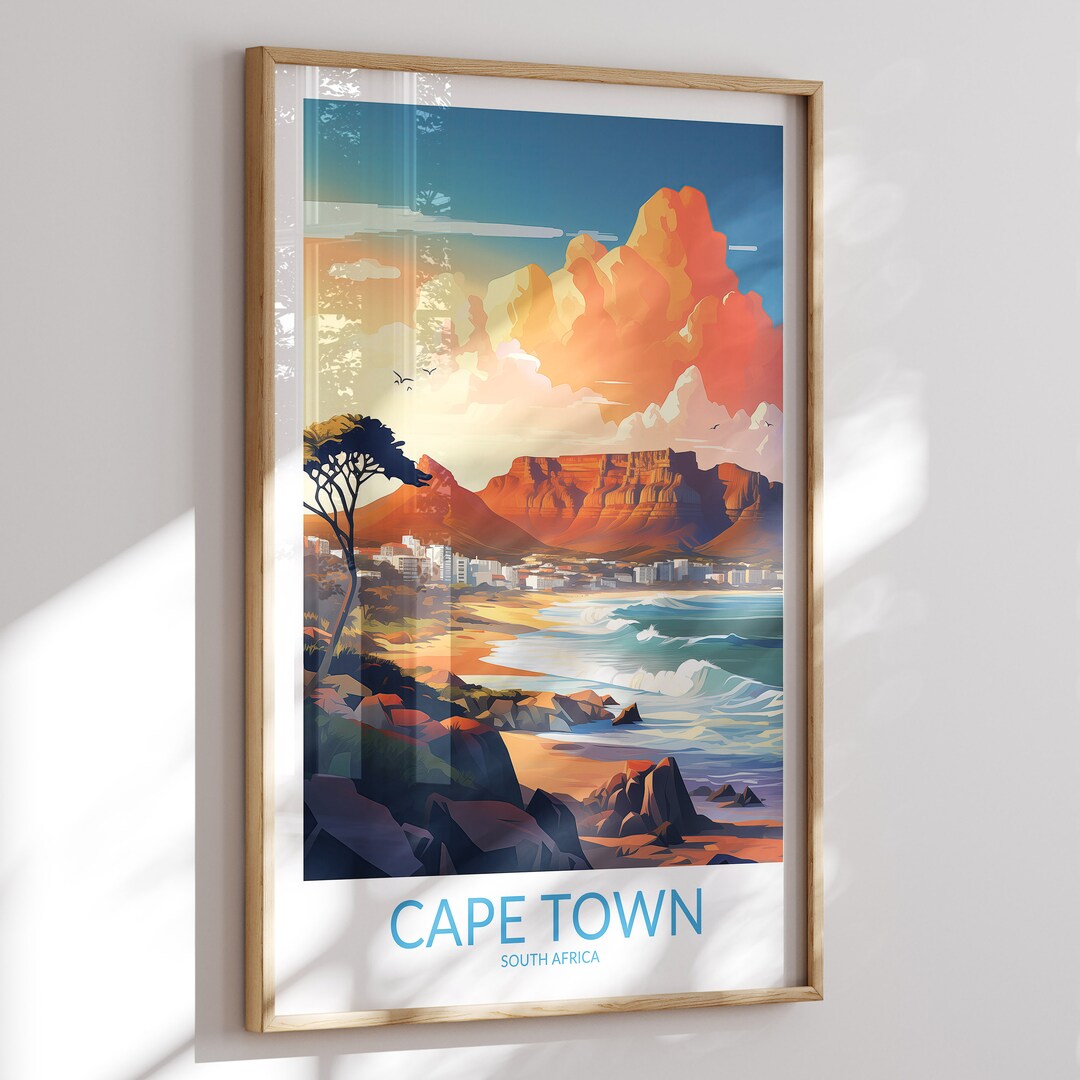 Cape Town Print No 6 Cape Town Poster Cape Town Wall Art Etsy