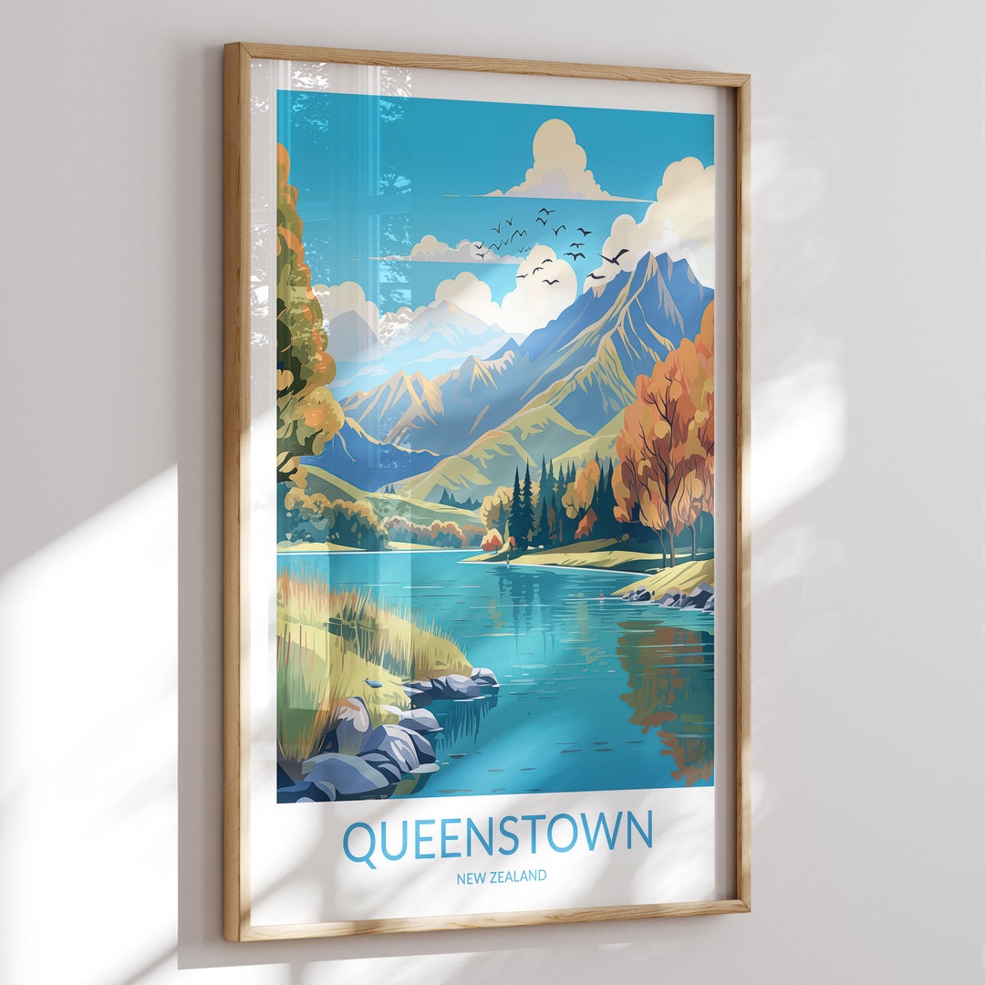 Queenstown Print, Queenstown Poster, Queenstown Wall Art, Queenstown