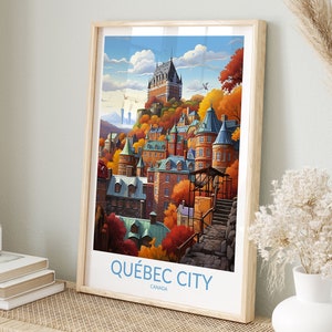 Quebec City Print No 4, Quebec City Poster, Quebec City Artwork, Traveler Gift, Canada, Quebec City Wall Art, Quebec City Art Print