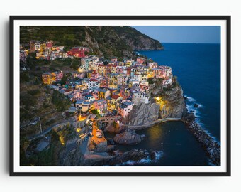 Cinque Terre Travel Poster / Italy Art Print / Travel Gift / Travel ...