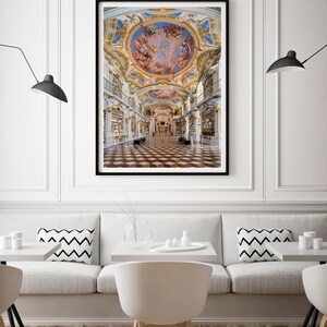 Admont Abbey Library Photo Print, Architecture Austria Travel Poster, Baroque Art, Travel Gift, Wall Art, Home Decor, Original Photography image 4