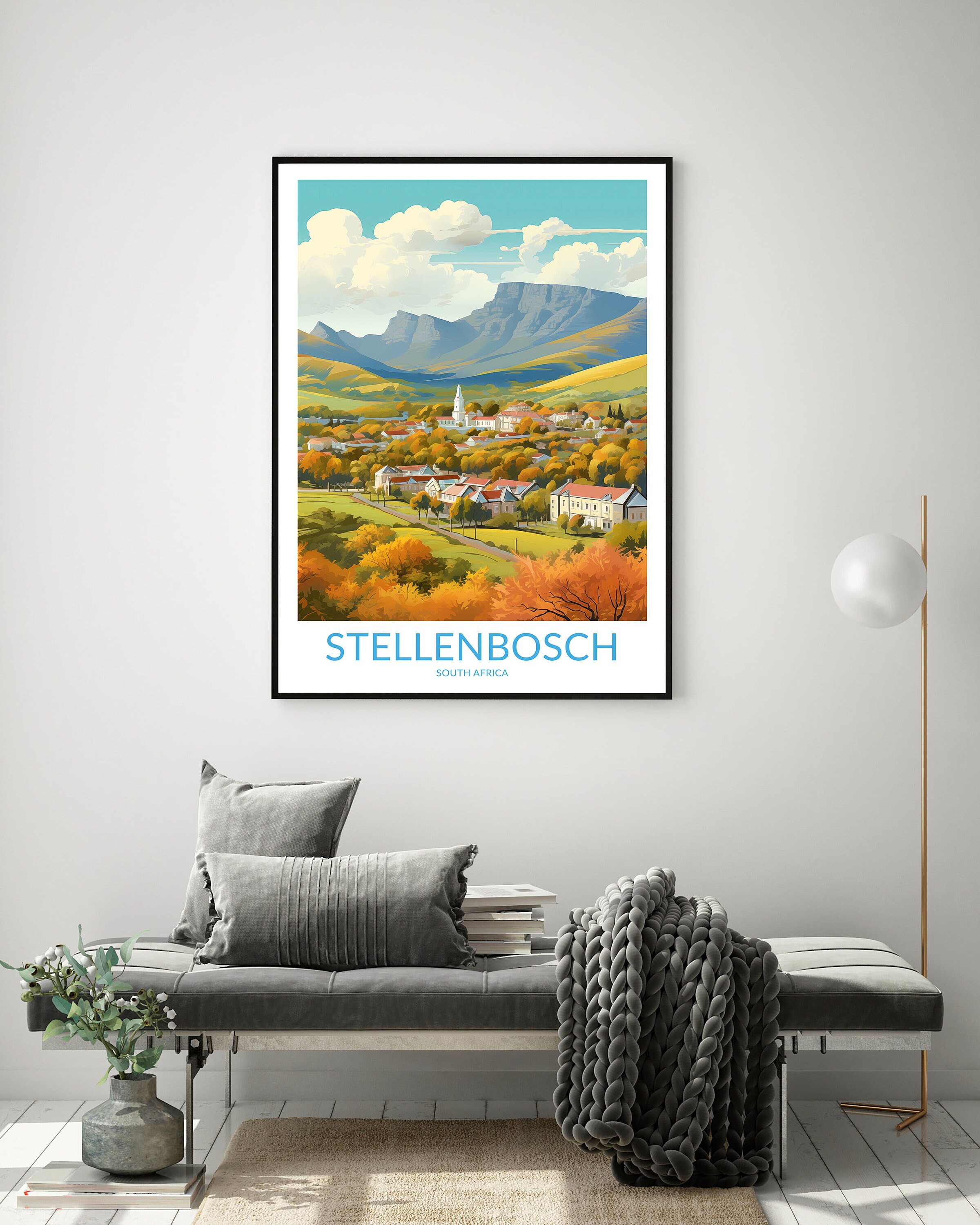 Stellenbosch Print No 4, Stellenbosch Poster, Stellenbosch Wall Art, Stellenbosch Art Print
