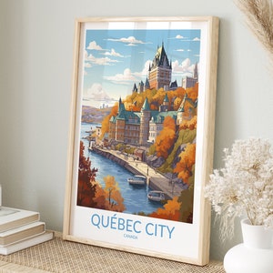 Quebec City Print, Quebec City Poster, Quebec City Artwork, Traveler Gift, Canada, Quebec City Wall Art, Quebec City Art Print
