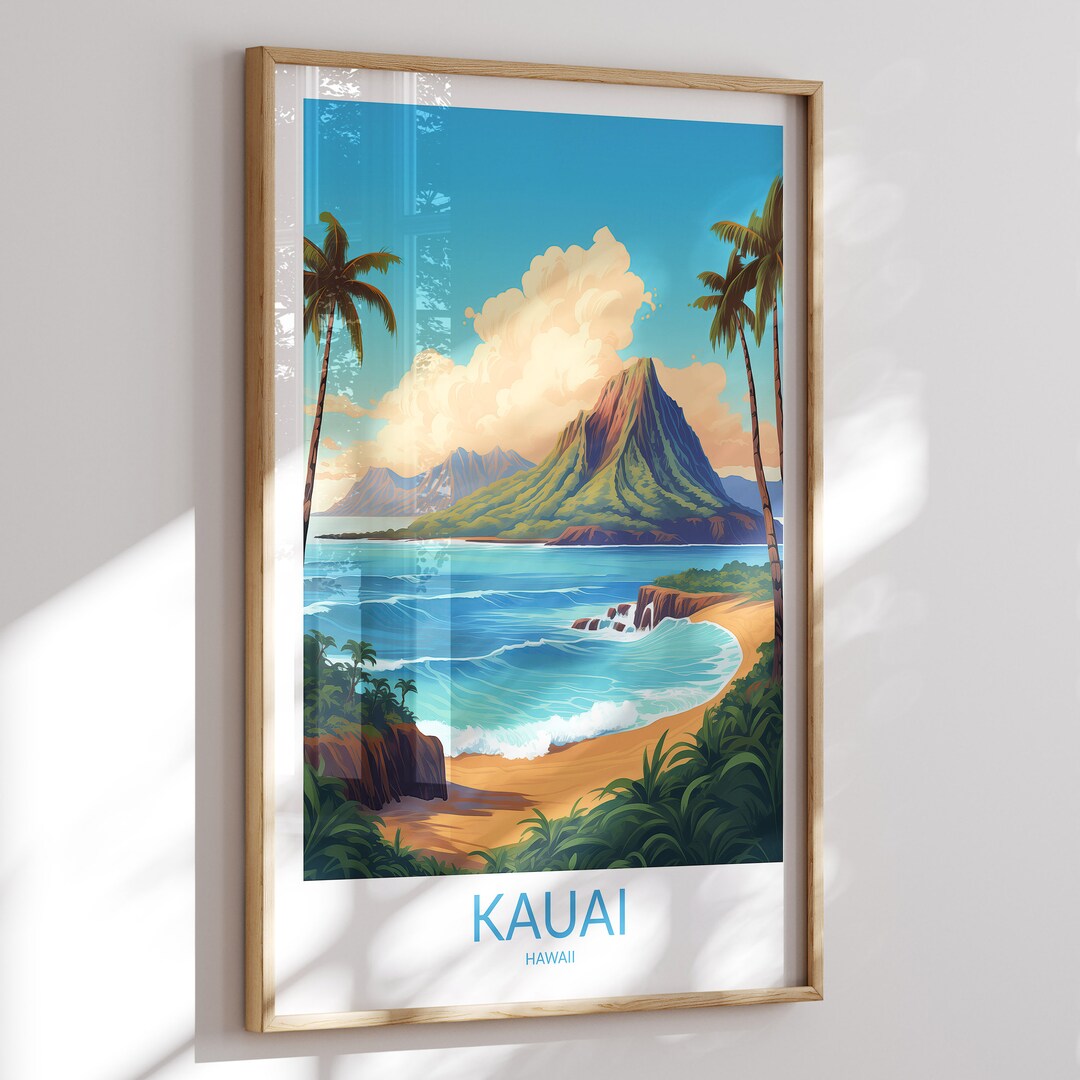 Kauai Print No 3 Kauai Poster Kauai Wall Art Kauai Art Etsy