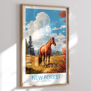 New Forest Print Nr. 3, New Forest Poster, New Forest Wandkunst, New Forest Kunstdruck, New Forest Kunstwerk, Reisegeschenk, Vereinigtes Königreich