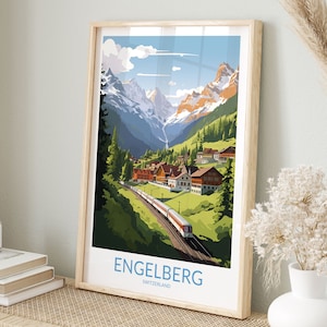 Engelberg Print No 5, Engelberg Poster, Engelberg Artwork, Engelberg Travel Gift, Switzerland, Engelberg Wall Art, Engelberg Art Print