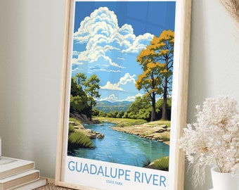 Guadalupe River Print, Guadalupe River Poster, Guadalupe River Wall Art, Guadalupe River Art Print, Artwork, Travel Gift, Texas
