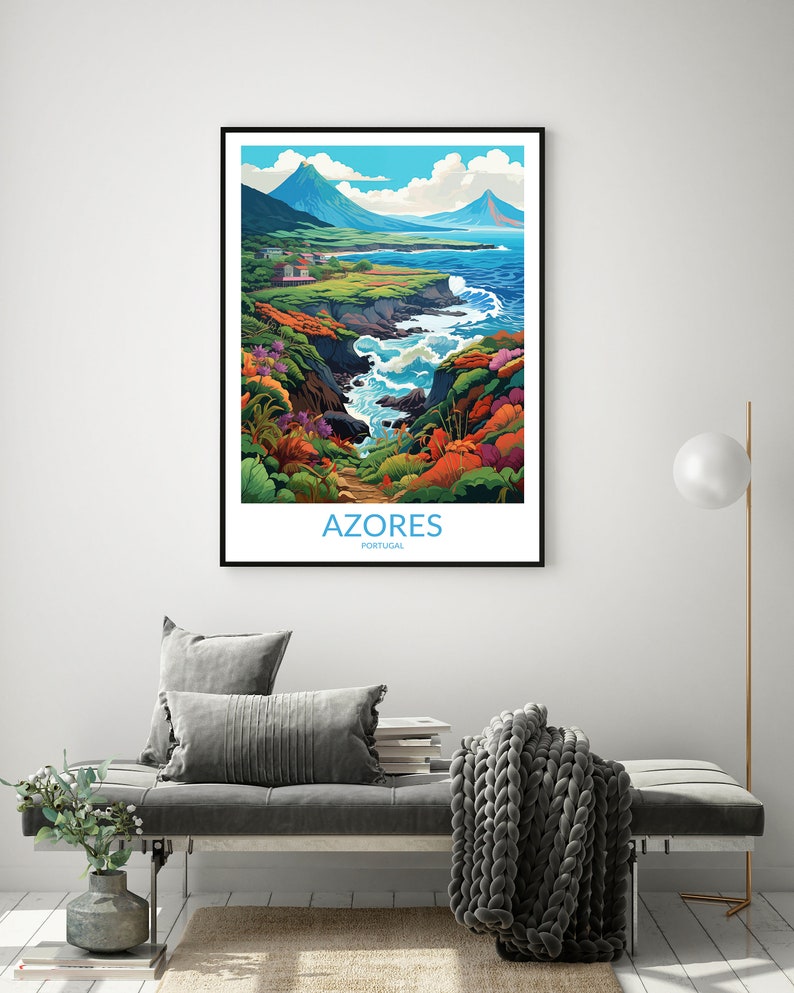 Azores Print No 4, Azores Poster, Azores Wall Art, Azores Art Print