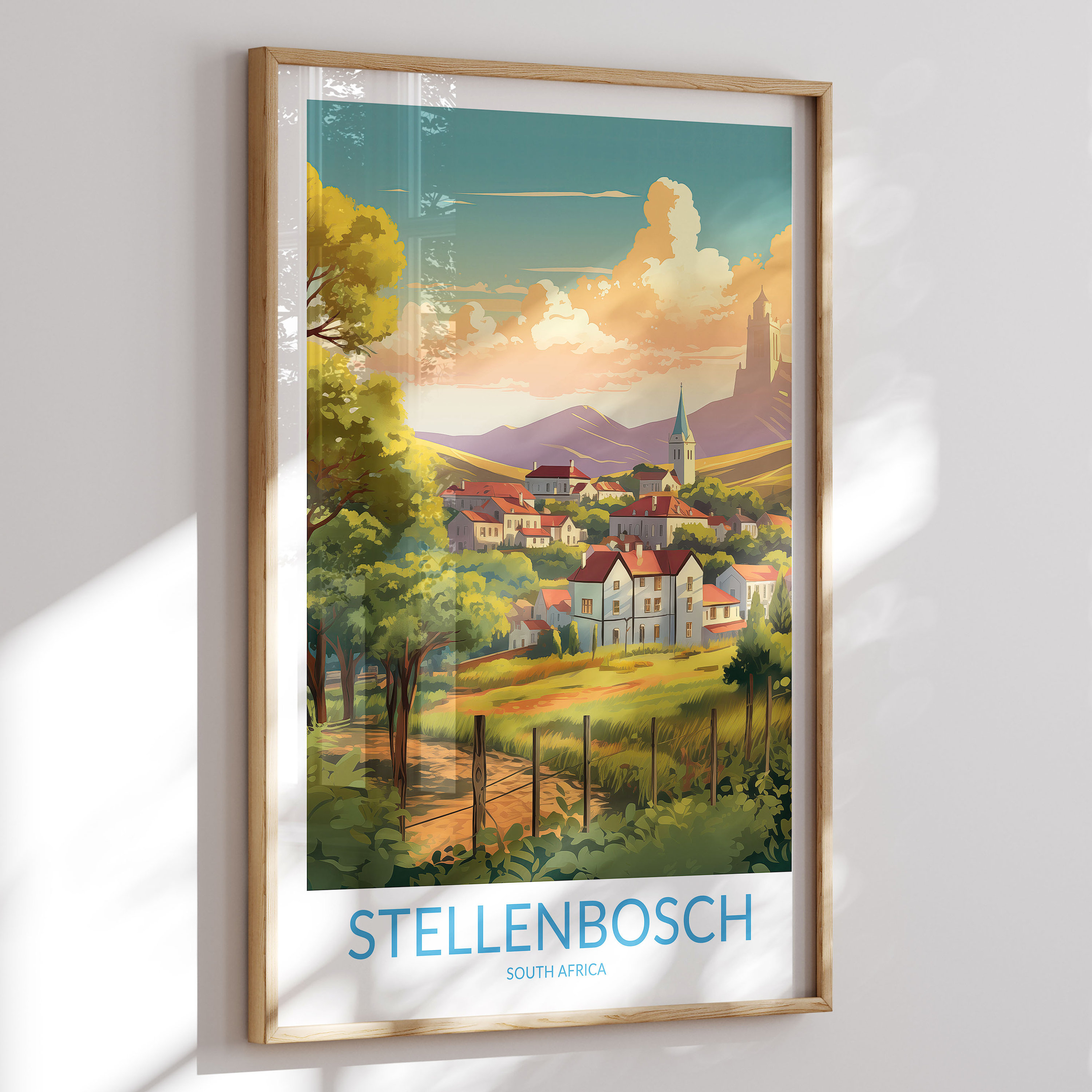 Stellenbosch Print, Stellenbosch Poster, Stellenbosch Wall Art, Stellenbosch Art Print