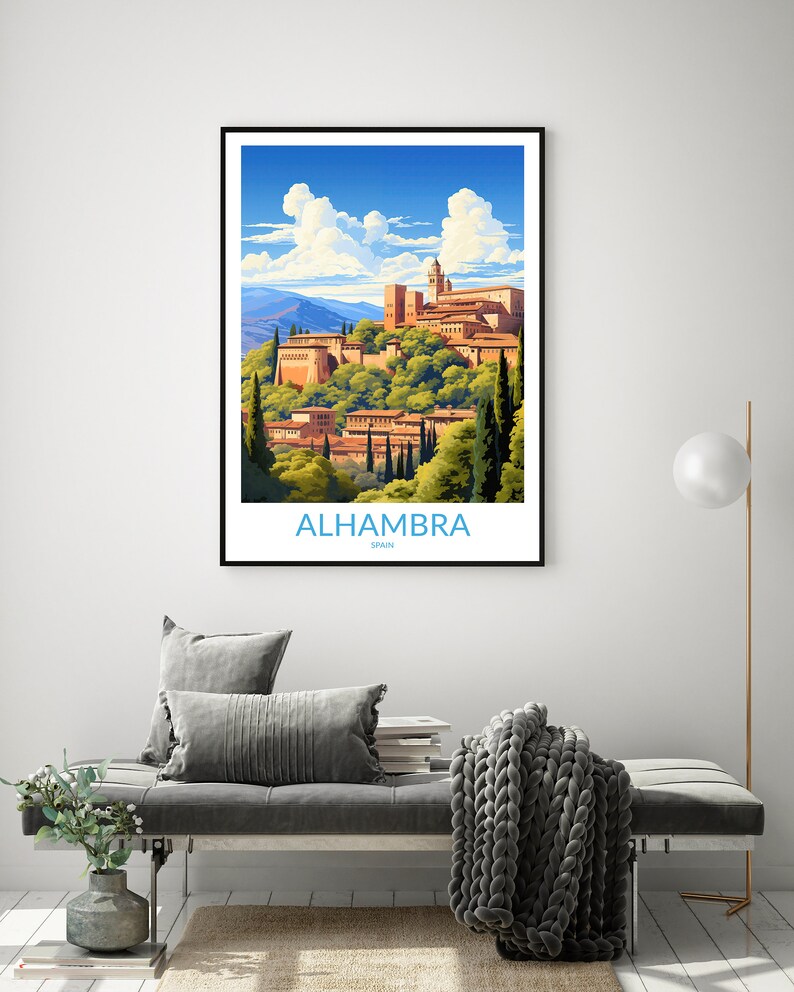 Alhambra Print Alhambra Poster Alhambra Wall Art Alhambra Art Print 